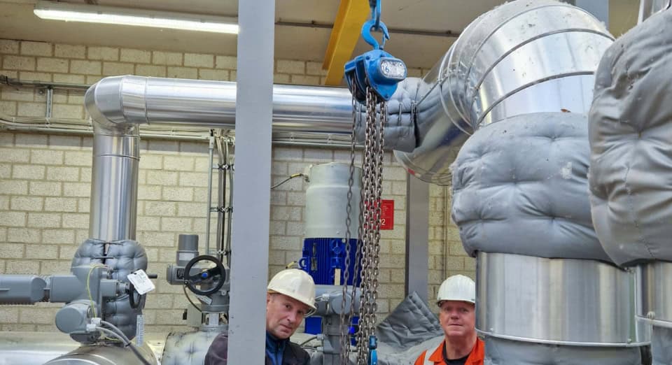 Portaal constructie voor stadsverwarming Purmerend